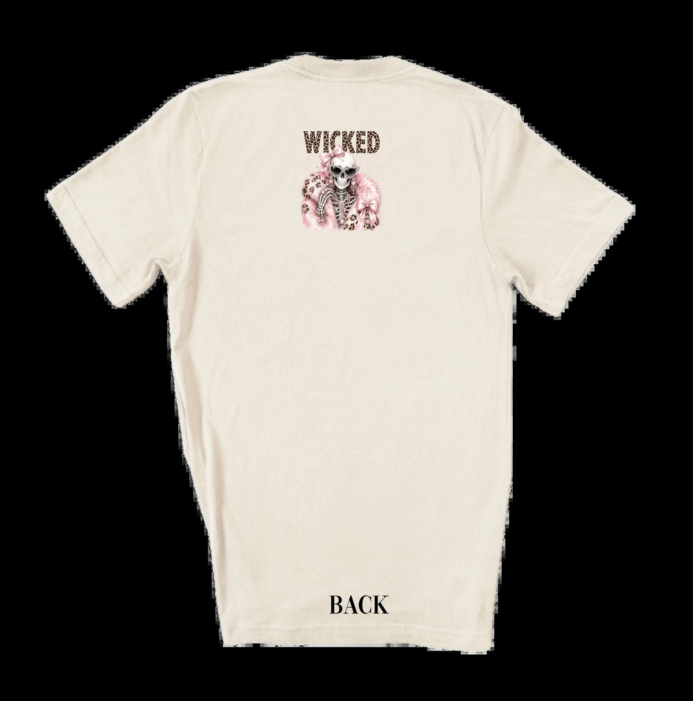 H124 | Wicked Skeleton Blingy Rhinestone Graphic Tee | Unisex | Sizes S-3XL - Picture 3 of 3